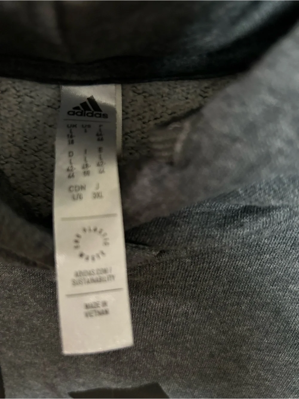 adidas Dark Gray Pullover Hoodie with Black Logo